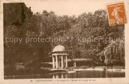 AK / Ansichtskarte Louveciennes_78_Yvelines Le temple de lAmour et le pont de bois 