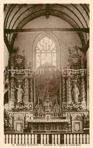 AK / Ansichtskarte Roscoff Interieur de lEglise de Creaz Batz Roscoff