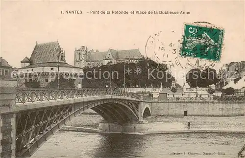 AK / Ansichtskarte Nantes_44 Pont de la Rotonde et Place de la Duchesse Anne 