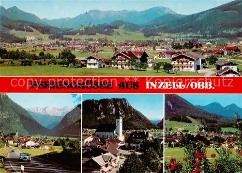 AK / Ansichtskarte 73812649 Inzell Panorama Kirche Teilansichten Inzell