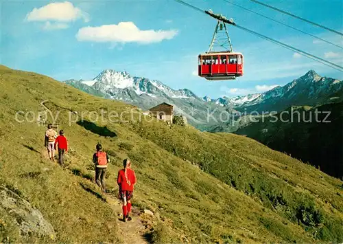 AK / Ansichtskarte  Seilbahn_Cable-Car_Telepherique Davos Flueela Pischabahn gegen Wisshorn 