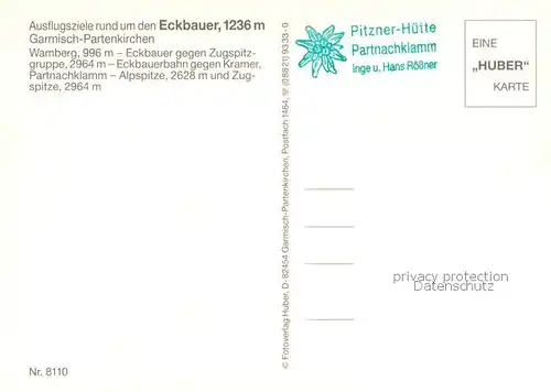 AK / Ansichtskarte 73812691 Seilbahn_Cable-Car_Telepherique Eckbauer Wamberg Partnachklamm Pitzner Huette  