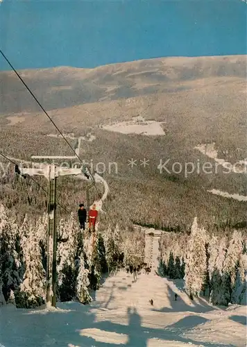 AK / Ansichtskarte  Sessellift_Chairlift_Telesiege Arber Schutzhaus Bayr. Wald 