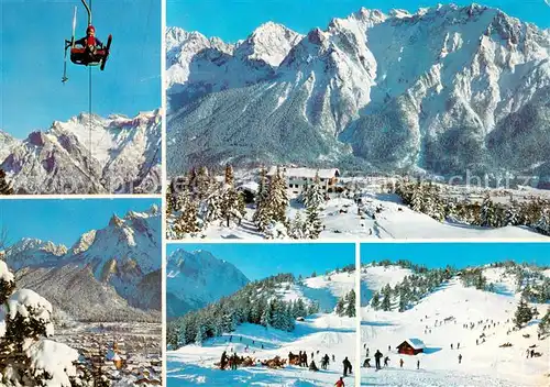 AK / Ansichtskarte  Sessellift_Chairlift_Telesiege Kranzberg Mittenwald Oberbayern 