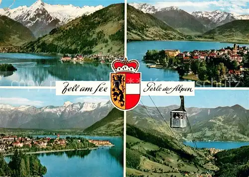 AK / Ansichtskarte  Seilbahn_Cable-Car_Telepherique Kitzsteinhorn gegen die Hohen Tauern Zell Am See 