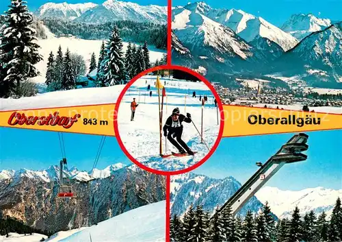 AK / Ansichtskarte  Seilbahn_Cable-Car_Telepherique Obersdorf Oberallgaeu 