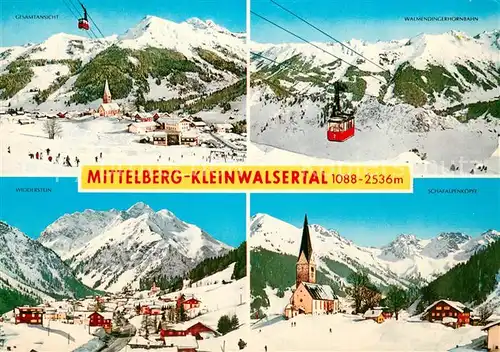 AK / Ansichtskarte  Seilbahn_Cable-Car_Telepherique Mittelberg Kleinwalsertal  