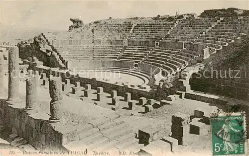 AK / Ansichtskarte  Timgad_Algerie Ruines romaines Theatre 