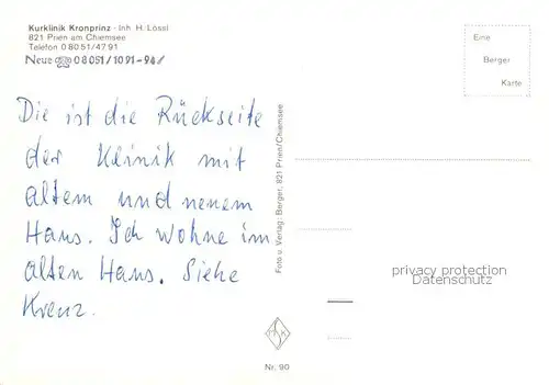 AK / Ansichtskarte 73812785 Prien_Chiemsee Kurklinik Kronprinz Prien Chiemsee