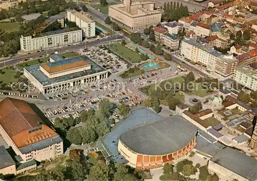 AK / Ansichtskarte 73812797 Karlsruhe_Baden Festhallenplatz Fliegeraufnahme Karlsruhe_Baden