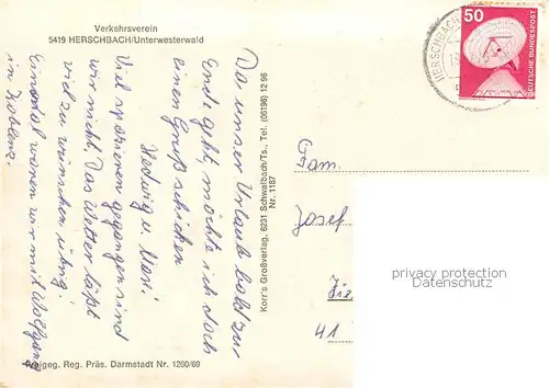 AK / Ansichtskarte Herschbach_Unterwesterwald Fliegeraufnahme 