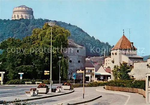 AK / Ansichtskarte  Kelheim_Donau Ortspartie mit Befreiungshalle 