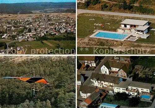 AK / Ansichtskarte  Dodenau Fliegeraufnahme Freibad Drachenflieger Gasthof Pension Sassor Dodenau