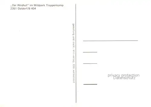 AK / Ansichtskarte  Daldorf Der Wildhof im Wildpark Trappenkamp  Daldorf