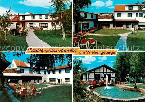 AK / Ansichtskarte  Preussisch-Oldendorf Pension Haus Annelie Park Pool 