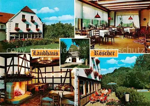 AK / Ansichtskarte 73812869 Preussisch-Oldendorf Landhaus Roescher Gastraeume Terrasse 