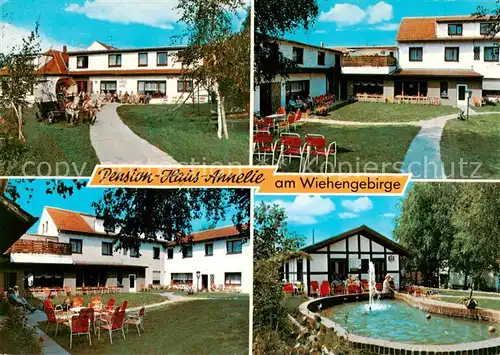 AK / Ansichtskarte 73812871 Preussisch-Oldendorf Pension Haus Annelie Garten Pool 