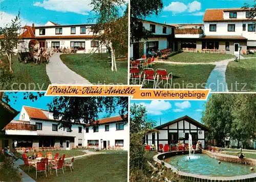 AK / Ansichtskarte  Preussisch-Oldendorf Pension Haus Annelie Garten Pool 