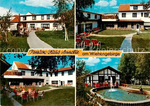 AK / Ansichtskarte  Preussisch-Oldendorf Pension Haus Annelie Garten Pool 