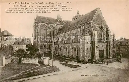 AK / Ansichtskarte Le_Mans_Sarthe La Cathedrale Saint Julien la nef Le_Mans_Sarthe