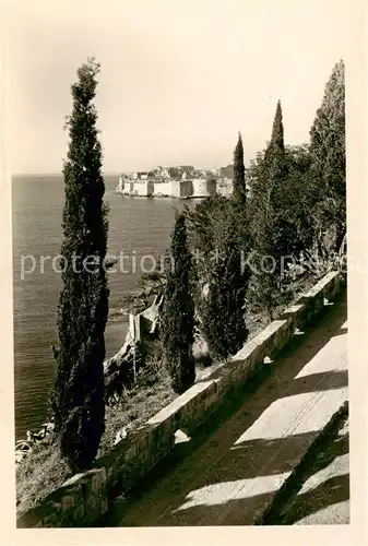 AK / Ansichtskarte 73812913 Dubrovnik_Ragusa Kuestenweg Blick zur Festung Dubrovnik Ragusa