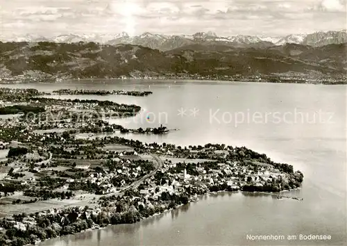 AK / Ansichtskarte  Nonnenhorn mit Alpenpanorama Nonnenhorn