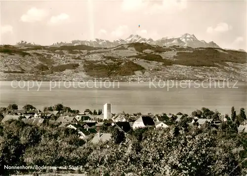 AK / Ansichtskarte  Nonnenhorn Panorama mit Blick zum Saentis Nonnenhorn