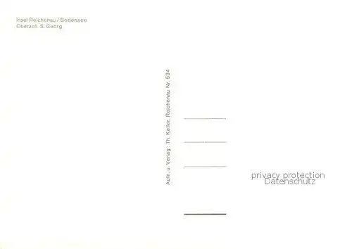 AK / Ansichtskarte  Oberzell_Reichenau St. Georg Kirche Fischernetz Oberzell Reichenau