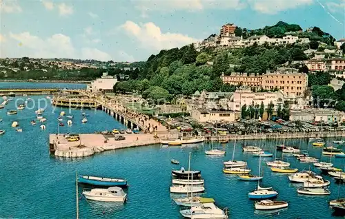 AK / Ansichtskarte  Torquay_UK Harbour and Promenade aerial view Torquay_UK