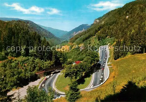 AK / Ansichtskarte  Hoellental_Schwarzwald Blick auf die Hoellental-Strasse bei Hoellsteig Hoellental_Schwarzwald