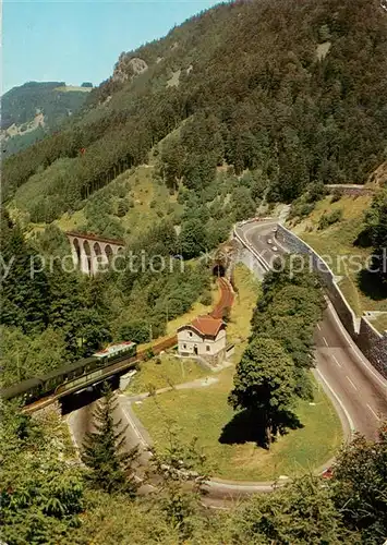 AK / Ansichtskarte  Hoellental_Schwarzwald Blick auf die Hoellental-Strasse Ravennabruecke Hoellental_Schwarzwald