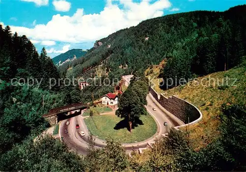 AK / Ansichtskarte  Hoellental_Schwarzwald Blick auf die Hoellental-Strasse Ravennaviadukt Hoellental_Schwarzwald