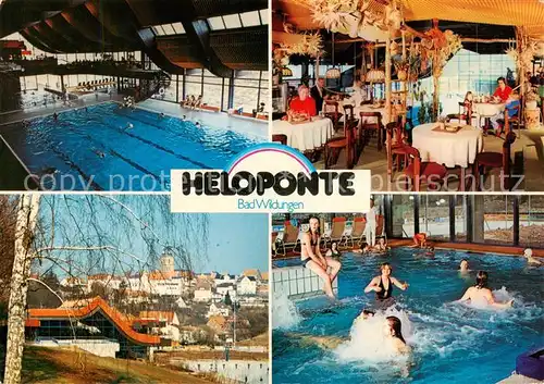 AK / Ansichtskarte  Bad_Wildungen Heloponte Restaurant Freizeitbad Ortsansicht Bad_Wildungen