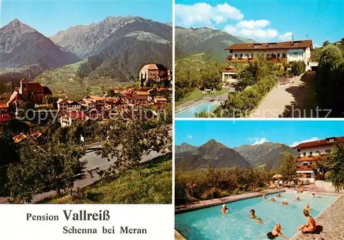 AK / Ansichtskarte 73813119 Schenna_Meran_Trentino_IT Pension Vallreiss Swimming Pool Panorama 