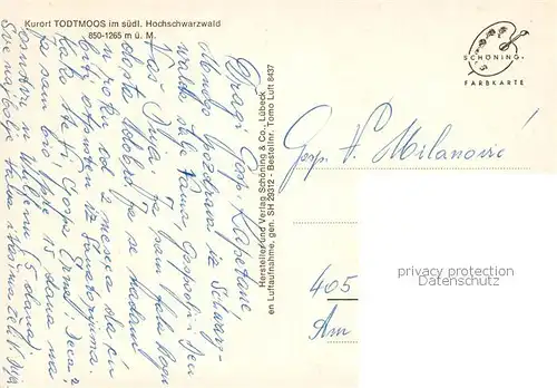 AK / Ansichtskarte  Todtmoos Fliegeraufnahme Todtmoos