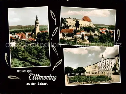AK / Ansichtskarte 73813158 Tittmoning_Salzach Kirche Burg Teilansicht Tittmoning Salzach