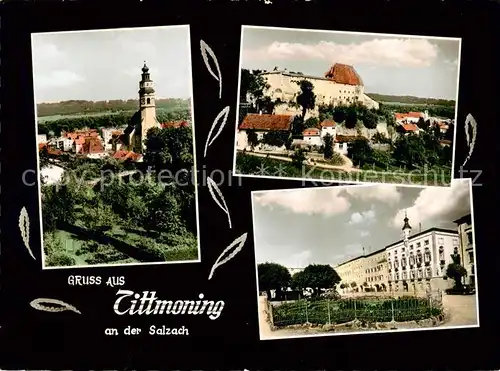 AK / Ansichtskarte  Tittmoning_Salzach Kirche Burg Teilansicht Tittmoning Salzach