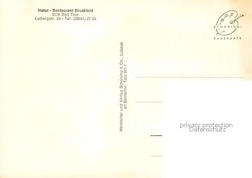 AK / Ansichtskarte 73813169 Bad_Toelz Hotel Restaurant Bruckfeld Bad_Toelz