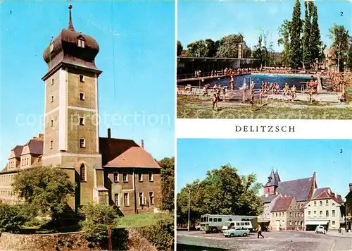 AK / Ansichtskarte 73813177 Delitzsch Schloss Bad Markt Delitzsch