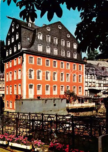 AK / Ansichtskarte  Monschau Rotes Haus mit Schreiber Museu Monschau