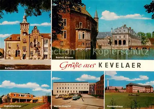 AK / Ansichtskarte  Kevelaer Rathaus Schloss Wissen Jugendherberge Marien Hospital Provizialhaus Kevelaer