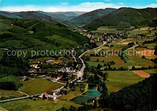 AK / Ansichtskarte  Lennestadt Gleierbrueck und Saalhausen Fliegeraufnahme Lennestadt