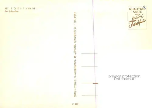 AK / Ansichtskarte  Soest_DE_NRW Am Jakobitor 