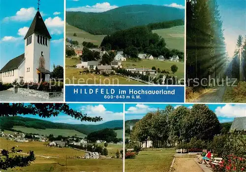 AK / Ansichtskarte 73813274 Hildfeld Kirche Panorama Park Hildfeld