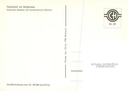 AK / Ansichtskarte  Radolfzell_Bodensee Fliegeraufnahme mit Halbinsel und Kursanatorium Mettnau Radolfzell Bodensee