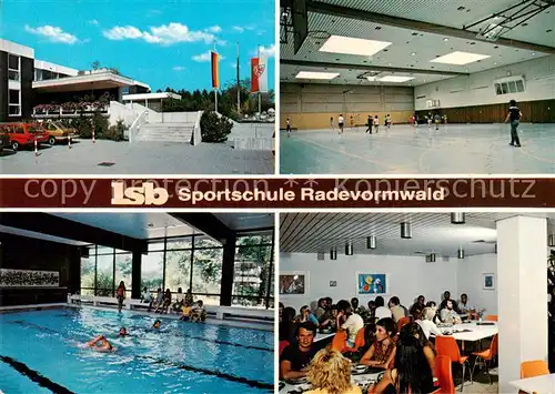 AK / Ansichtskarte 73813291 Radevormwald Landessportschule LSB Sporthalle Hallenbad Aufenthaltsraum Radevormwald
