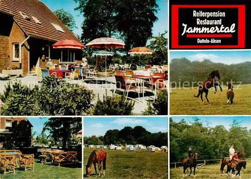 AK / Ansichtskarte  Ahsen_Recklinghausen Reiterpension Restaurant Jammertal Terrasse Teilansichten Ahsen Recklinghausen