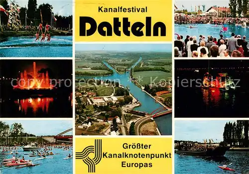 AK / Ansichtskarte 73813302 Datteln Kanalfestival Fliegeraufnahme Regatta Datteln