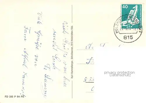 AK / Ansichtskarte  Holzkirchen_Oberbayern Maibaum Kirche Zentrum Park Holzkirchen Oberbayern