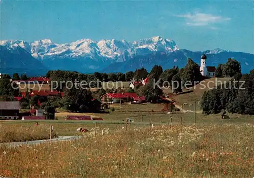 AK / Ansichtskarte  Holzhausen_Starnberger_See Panorama Blick zur Zugspitze Wettersteingebirge Holzhausen_Starnberger